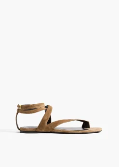 Aimee Ankle Strap Flat Sandal in|Khaite Discount