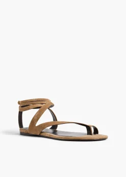 Aimee Ankle Strap Flat Sandal in|Khaite Discount
