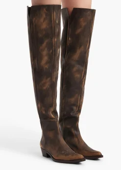 Clive Over-the-Knee Flat Boot in|Khaite